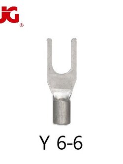 หางปลาแฉกเปลือย Y6-6 TLUG ใช้กับสาย 6sq.mm หางปลาก้ามปู (100 ชิ้น/ห่อ)