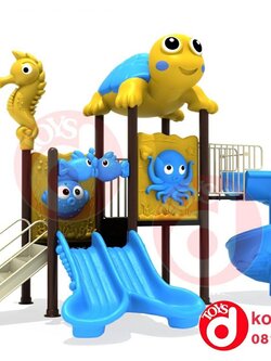 เครื่องเล่นสนาม ชุดเต่าน้อยสไลด์คู่