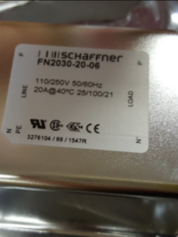 NOISE FILTER SCHAFFNER 20A 250VAC 50/60Hz