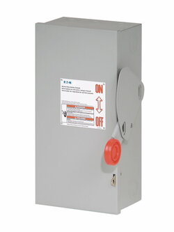 Safety Switches EATON เซฟตี้สวิทช์ 30A 3-Phase แบบใส่ฟิวส์ได้ OUTDOOR