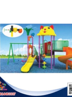 เครื่องเล่นสนาม ชุดกระดานลื่นชิงช้าแมวเหมียว