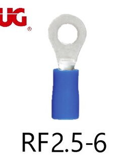 หางปลากลมหุ้ม RF2.5-6 TLUG ใช้กับสาย 2.5 sq.mm (100 ชิ้น/ห่อ)