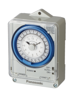 TIMER ไทม์เมอร์ PANASONIC TB38N ไฟเลี้ยง 220VAC มีแบตเตอรี่สำรองไฟ