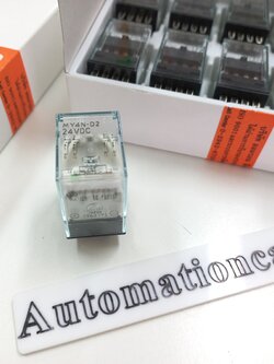 RELAY OMRON รีเลย์ 4 contact มีไฟ LED MY4N-D2 24VDC