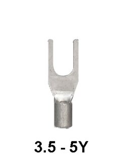 หางปลา แฉกเปลือย 3.5-5Y KENION ( 100 ชิ้น / 1 ถุง ) ใช้กับสายเบอร์ 2.5 - 4.0