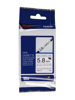 ท่อหดพิมพ์อักษร BROTHER อักษรดำพื้นขาว 5.8 mm for Brother Printer - สำหรับสาย Φ1.7-3.2 mm