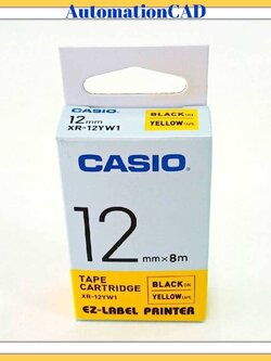 EZ-LABEL CASIO 12mm. สำหรับ เครื่องพิมพ์ฉลาก KL-Series CASIO PRINTER LABEL