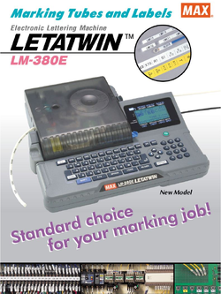เครื่องพิมพ์ ปลอกสายไฟ สติ๊กเกอร์ MAX LETATWIN LM-380E Label Printer, Wire Marker