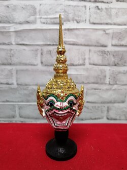 หนุมานครองเมือง ขนาดเล็ก พร้อมฐานไม้สีดำ