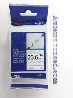 ท่อหดพิมพ์อักษร BROTHER อักษรดำพื้นขาว 23.6 mm for Brother Printer - สำหรับสาย Φ7.3-14.3 mm