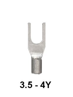 หางปลา แฉกเปลือย 3.5-4Y KENION ( 100 ชิ้น / 1 ถุง ) ใช้กับสายเบอร์ 2.5 - 4.0