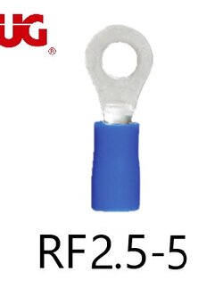 หางปลากลมหุ้ม RF2.5-5 TLUG ใช้กับสาย 2.5 sq.mm (100 ชิ้น/ห่อ)