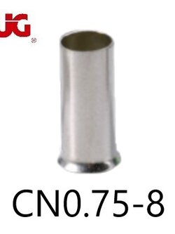 ข้อต่อย้ำปลายสาย แบบเดี่ยวเปลือย CN0.75-8 TLUG ใช้กับสาย 0.75 sq.mm (100 ชิ้น/ห่อ)