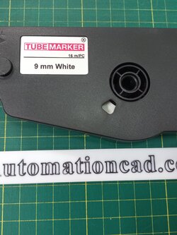 สติ๊กเกอร์ TUBE MARKER 9mmX16m สีขาว ใช้กับเครื่องพิมพ์ฮอตมาร์ค ปลอกมาร์คสายไฟ