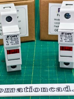 RT18-32X 1P ฐานฟิวส์ 10x38 Fuse Holder 32A 690V ฟิวส์กระบอก ฟิวส์เซรามิค 10*38
