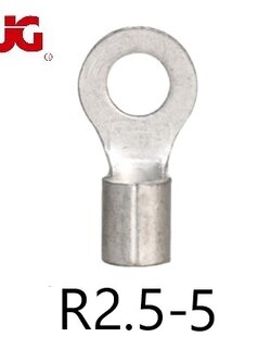 หางปลากลมเปลือย R2.5-5 TLUG ใช้กับสาย 2.5 sq.mm (100 ชิ้น/ห่อ)