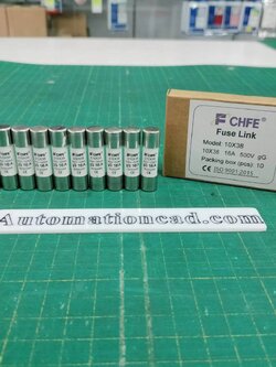 ฟิวส์ 10x38 16A 500V 100KA ฟิวส์กระบอก ลูกฟิวส์ Fuse Link ฟิวส์เซรามิค 10*38 Size 16A