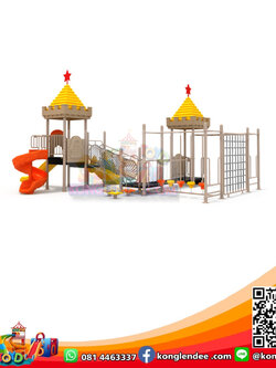 เครื่องเล่นสนาม ชุดปราสาทหลังคาเหลือง