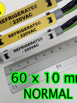 แท็กมาร์คสายไฟสีเหลือง,สีขาว 60x10 mm. Cable Marker ยี่ห้อ SUMITAG