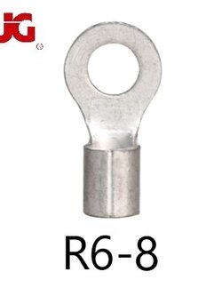 หางปลากลมเปลือย R6-8 TLUG ใช้กับสาย 6 sq.mm (100 ชิ้น/ห่อ)