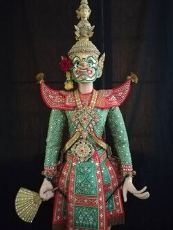 หุ่นละครเล็ก ทศกัณฐ์ สำหรับเชิดแสดง ใส่กลไกล ขนาด 100 ซม.