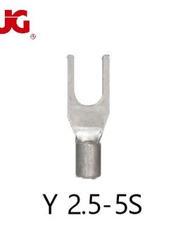 หางปลาแฉกเปลือย Y2.5-5S TLUG ใช้กับสาย 2.5sq.mm (100 ชิ้น/ห่อ) หางปลาก้ามปู หางปลา Y