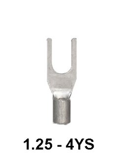 หางปลา แฉกเปลือย 1.25-4YS KENION ( 100 ชิ้น / 1 ถุง ) ใช้กับสายเบอร์ 0.75-1.5