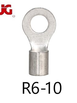 หางปลากลมเปลือย R6-10 TLUG ใช้กับสาย 6 sq.mm (100 ชิ้น/ห่อ)