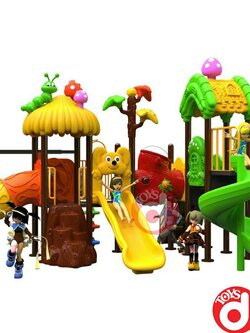 เครื่องเล่นสนาม ชุุดปีนป่ายหนอนน้อยพร้อมชิงช้า