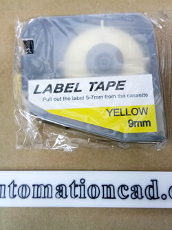 สติ๊กเกอร์ Label เหลือง 12 mm. ใช้กับเครื่องพิมพ์ฮอตมาร์ค L-mark รุ่น LK-320