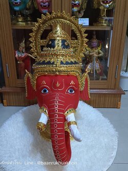 พระพิฆเนศ ขนาดครอบ งานกระดาษ