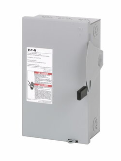 Safety Switches EATON เซฟตี้สวิทช์ 30A Single Phase แบบใส่ฟิวส์ได้ INDOOR