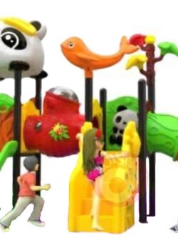 เครื่องเล่นสนามกลางแจ้ง ชุุดหมีแพนด้าหลากสี
