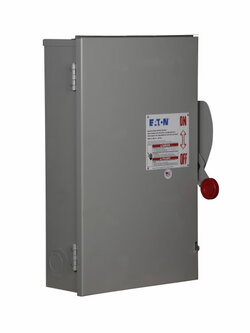 Safety Switches EATON เซฟตี้สวิทช์ 200A Single Phase แบบใส่ฟิวส์ได้ OUTDOOR