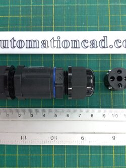 ข้อต่อสายไฟกันน้ำ ใช้กับสายไฟ ขนาด 0.5 ถึง1.5 mm² 4 เส้น แบบขันน็อต