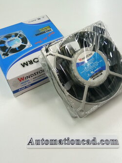 พัดลมระบายอากาศ WINDSTORM ขนาด 4.5 นิ้ว 200-240VAC พร้อมตะแกรง