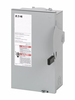 Safety Switches EATON เซฟตี้สวิทช์ 30A Single Phase แบบใส่ฟิวส์ได้ OUTDOOR