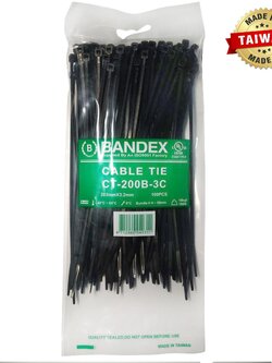 เคเบิ์ลไท CABLE TIE BANDEX ที่รัดสายไฟ แพ็ค10 ถุง แพ็ค10 ถุง แพ็ค10 ถุง