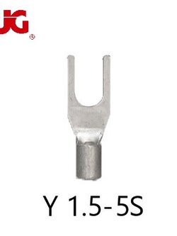 หางปลาแฉกเปลือย Y1.5-5S TLUG ใช้กับสาย 1.5sq.mm หางปลาก้ามปู (100 ชิ้น/ห่อ)