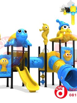 เครื่องเล่นสนาม ชุดเต่าน้อยเพื่อนสิงโตทะเลสไลด์อุโมงค์