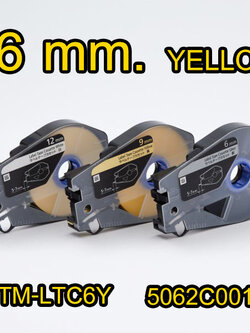 สติ๊กเกอร์ Label 6mm. Yellow เครื่องพิมพ์ CANON รุ่น MK1500 MK2600 MK1100 MK3000 MK5000 5062C001