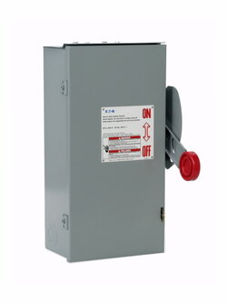 Safety Switches EATON เซฟตี้สวิทช์ 60A 3-Phase แบบใส่ฟิวส์ได้ OUTDOOR