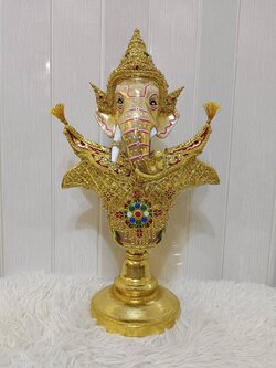 หุ่นพระพิฆเนศ พร้อมฐานทอง (สีทอง)