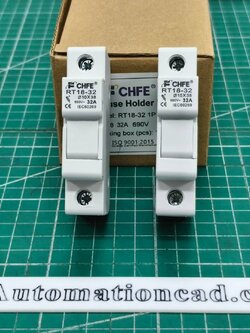 RT18-32 1P ฐานฟิวส์ 10x38 Fuse Holder 32A 690V ฟิวส์กระบอก ฟิวส์เซรามิค 10*38