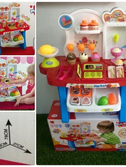 ชุดซุปเปอร์ร้านขนมหวาน มี2สีแดง/ชมพู