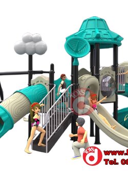 เครื่องเล่นสนาม ชุุดอวกาศสไลเดอร์วนพร้องชิงช้า