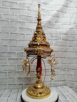 รัดเกล้า งานประดับตกแต่งแฟชั่น วัสดุเกรดดี พร้อมฐานทองตีลายประดับเพชร