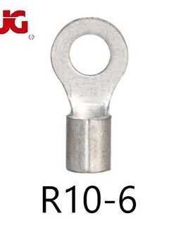 หางปลากลมเปลือย R10-6 TLUG ใช้กับสาย 10 sq.mm (100 ชิ้น/ห่อ)