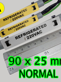 TAG มาร์คสายไฟ สีขาว/สีเหลือง ขนาด 90x25 mm. SUMITAG Cable Marker