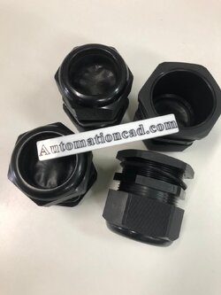 SAZN Cable Gland อุปกรณ์ยึดสายไฟ PG-63 สีดำ ไนล่อนเคเบิ้ลแกลน